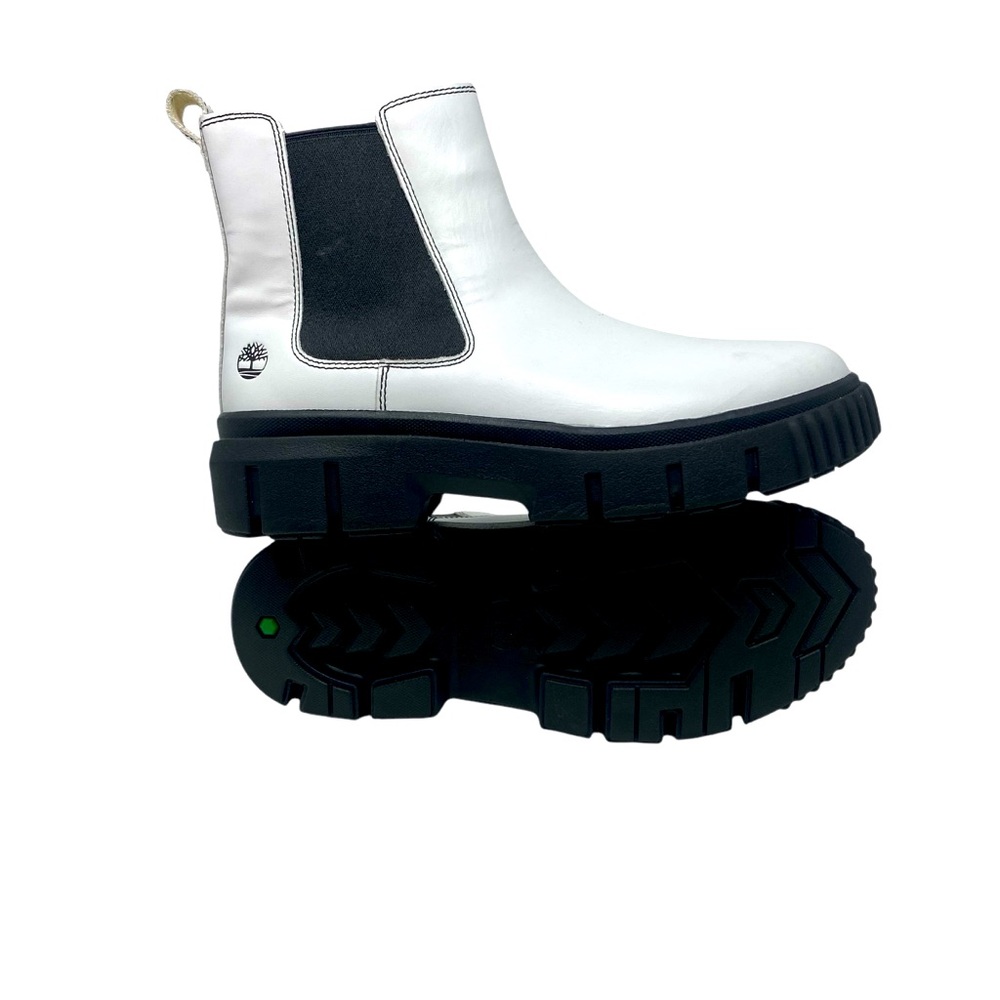 Timberland Women's Greyfield‎ Chelsea Boots White Full-Grain Size 9 NWOB